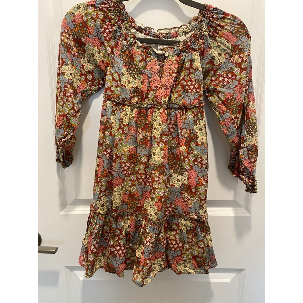 Mimi & Maggie Boutique Kids Girls 6X Dress Flower Floral Red